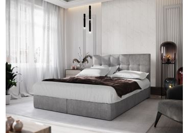 Čalouněná postel GARETTI 140x200 cm, světle šedá