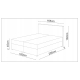 Čalouněná postel GARETTI 160x200 cm, světle šedá