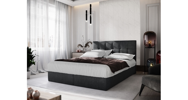 Čalouněná postel GARETTI 180x200 cm, černá
