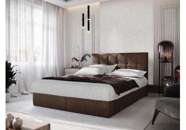 Čalouněná postel GARETTI 180x200 cm, hnědá