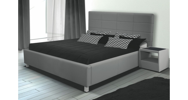 Čalouněná postel GARGE 9 160 cm, světle šedá látka