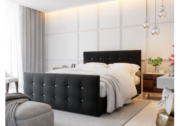 Čalouněná postel HOBIT 160x200 cm, černá