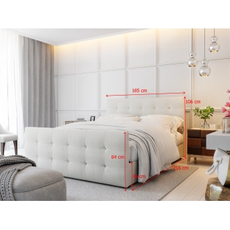 Čalouněná postel HOBIT 180x200 cm, černá