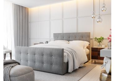 Čalouněná postel HOBIT 180x200 cm, světle šedá