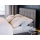 Čalouněná postel HOBIT MAD 160x200 cm, šedá