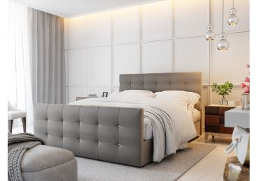 Čalouněná postel HOBIT MAD 180x200 cm, šedá