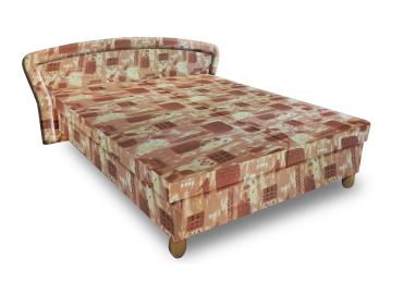 Čalouněná postel KERALA 180x200 cm, hnědá látka