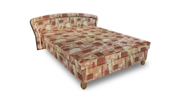 Čalouněná postel KERALA 180x200 cm, hnědá látka