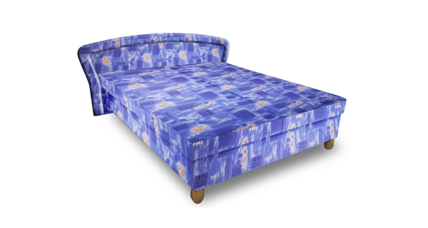 Čalouněná postel KERALA 180x200 cm, modrá látka
