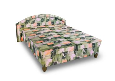 Čalouněná postel RORAIMA 160x195 cm, zelená látka