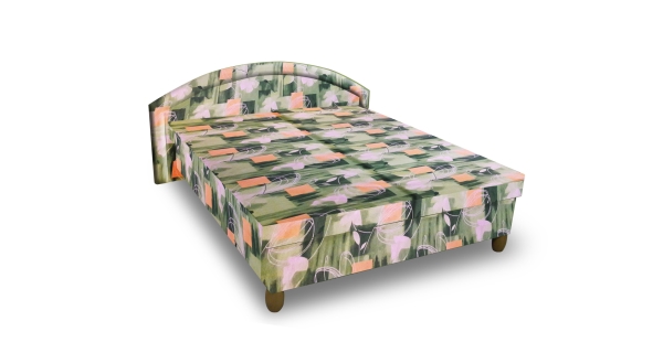 Čalouněná postel RORAIMA 160x195 cm, zelená látka