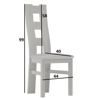 Čalouněná židle ACHAO, bílá/krémová