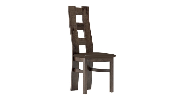 Čalouněná židle ACHAO, jasan tmavý/tmavě hnědá