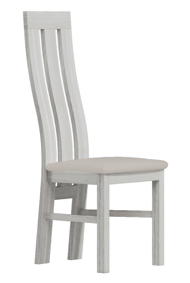 Levně Čalouněná židle SOUV, bílá/krémová