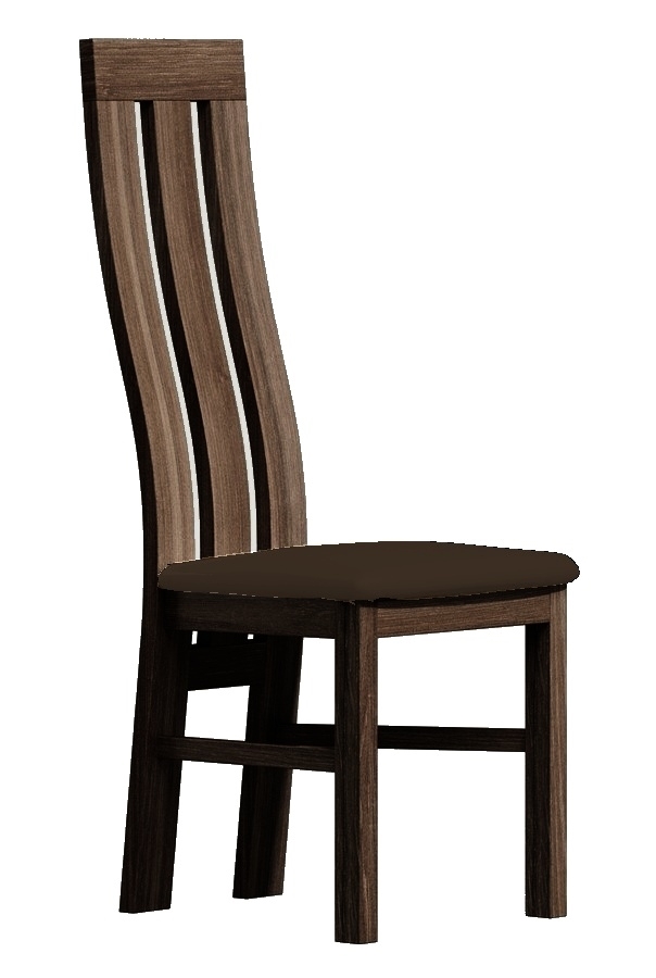 Čalouněná židle SOUV, tmavý jasan/tmavě hnědá
