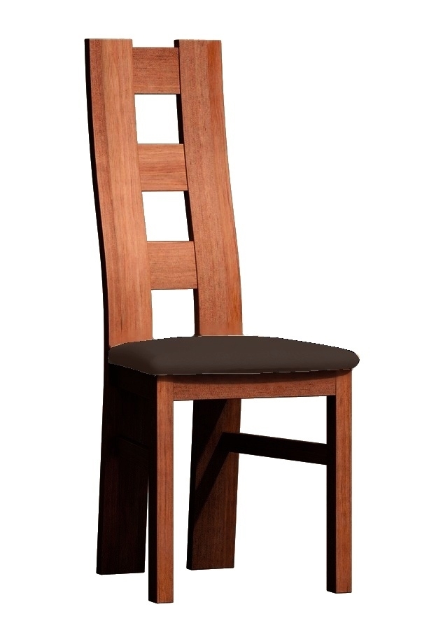 Levně Čalouněná židle ACHAO, dub stoletý/tmavě hnědá