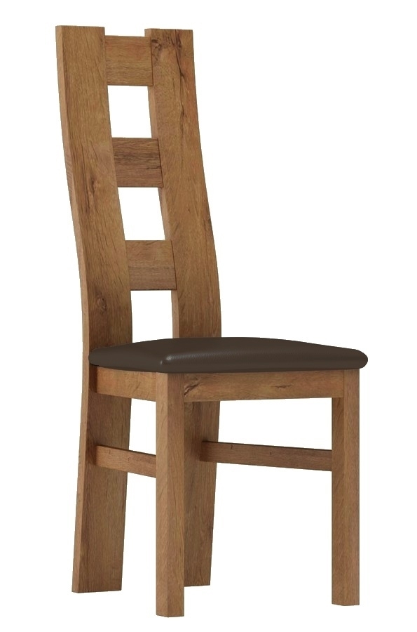 Čalouněná židle ACHAO, jasan světlý/tmavě hnědá