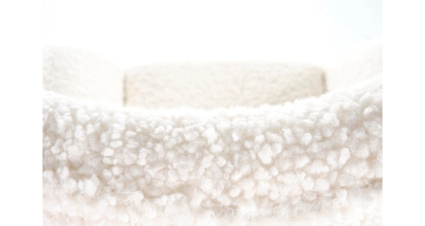 Čalouněné houpací křeslo GWYNED, krémové