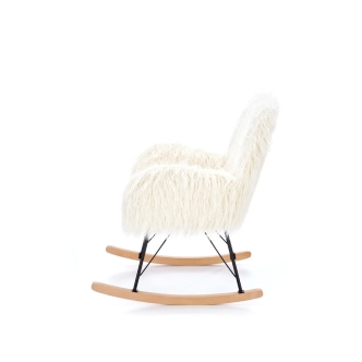 Čalouněné houpací křeslo MUNDAY, krémové