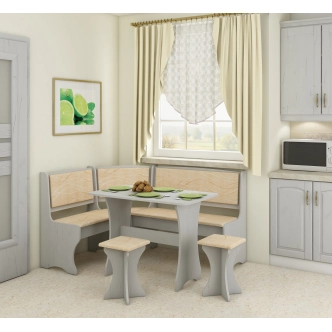 Čalouněný jídelní taburet BUREWALA, craft bílý/látka Monaco, 5 let záruka