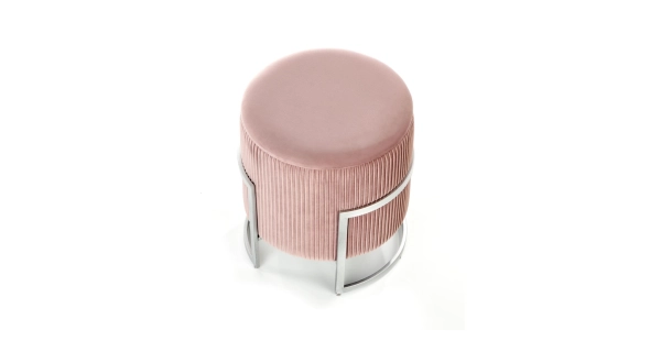 Čalouněný taburet TAVAN, růžový