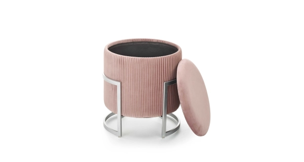 Čalouněný taburet TAVAN, růžový