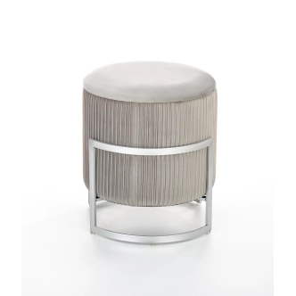 Čalouněný taburet TAVAN, šedý