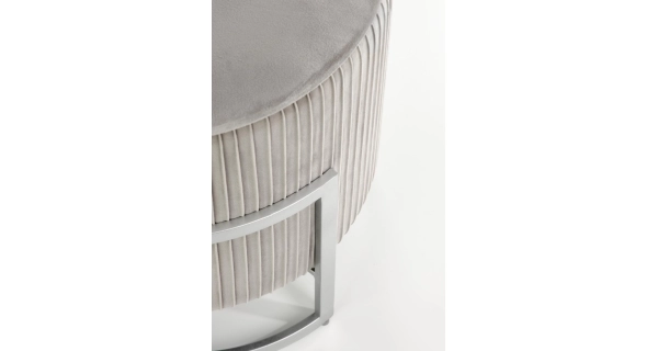 Čalouněný taburet TAVAN, šedý