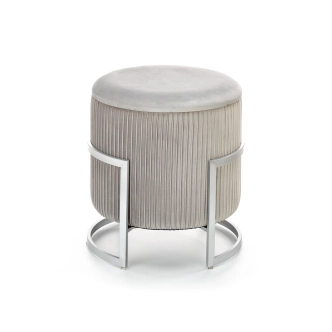 Čalouněný taburet TAVAN, šedý
