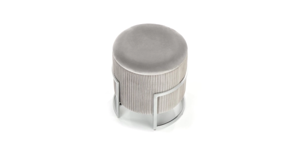 Čalouněný taburet TAVAN, šedý