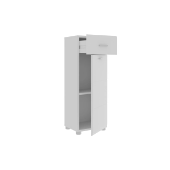 CALRO koupelnová spodní skříňka, bílá/bílý lesk