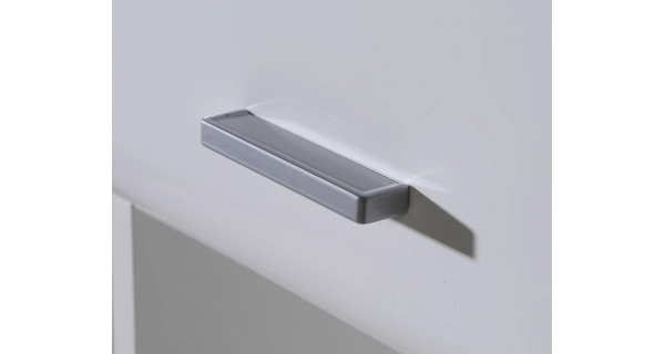 CALRO koupelnová vysoká skříňka, bílá/bílý lesk, 5 let záruka