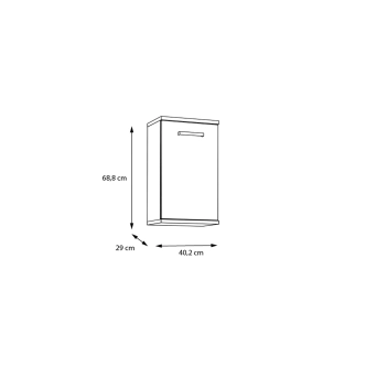 CANELU koupelnová horní skříňka, dub sonoma/bílý lesk, 5 let záruka