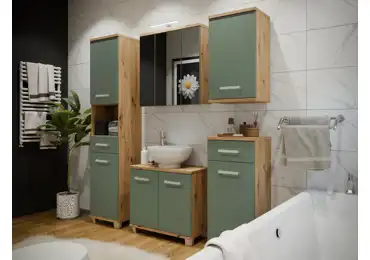 CANELU koupelnová sestava, dub artisan/šalvěj