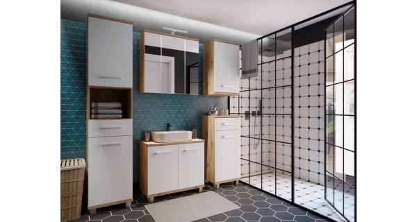 CANELU koupelnová sestava, dub artisan/secret grey, 5 let záruka