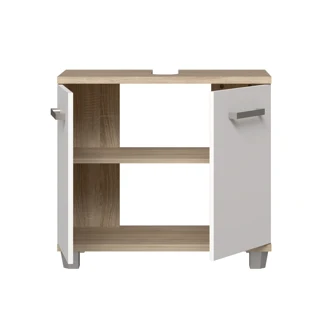 CANELU koupelnová sestava, dub sonoma/bílý lesk