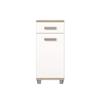 CANELU koupelnová spodní skříňka, dub sonoma/bílý lesk, 5 let záruka
