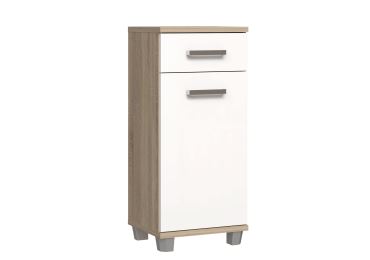 CANELU koupelnová spodní skříňka, dub sonoma/bílý lesk, 5 let záruka