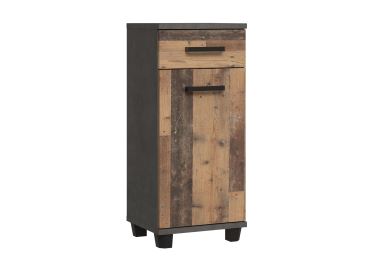 CANELU koupelnová spodní skříňka, tmavě šedý beton/old-wood vintage, 5 let záruka