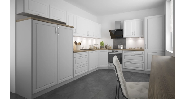 CHANIE, skříňka dolní D11 60, korpus: grey, barva: light grey stone