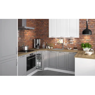 CHANIE, skříňka dolní D1D 40, korpus: bílý, barva: grey stone