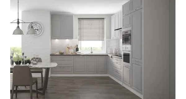 CHANIE, skříňka dolní D3m 80, korpus: bílý, barva: light grey stone