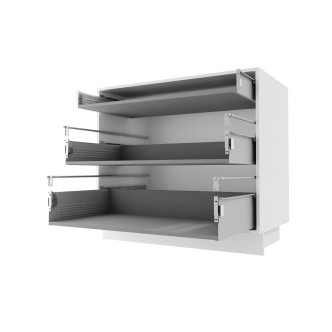 CHANIE, skříňka dolní D3m 90, korpus: bílý, barva: light grey stone