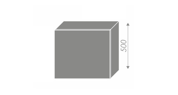 CHANIE, skříňka horní na digestoř W8 60, korpus: bílý, barva: light grey stone