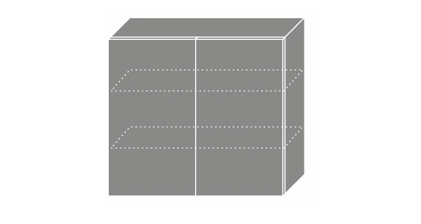 CHANIE, skříňka horní W3 80, korpus: bílý, barva: grey stone