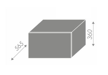 CHANIE, skříňka horní W6B 60, korpus: grey, barva: light grey stone