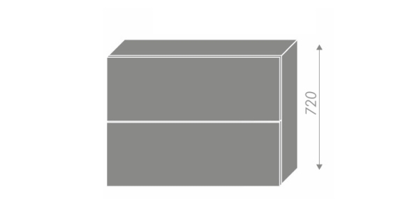 CHANIE, skříňka horní W8B 90 AV, korpus: bílý, barva: light grey stone