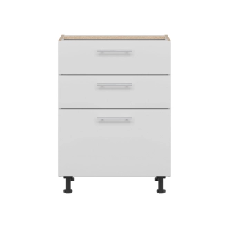 COLBY, dolní skříňka D60S3, bílý lesk