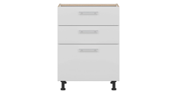 COLBY, dolní skříňka D60S3, bílý lesk