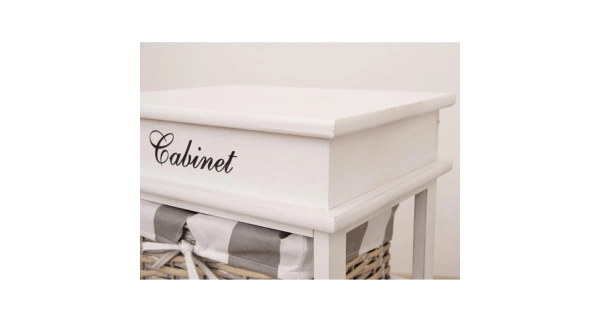 CONDYL 4, komoda, bílá/šedá